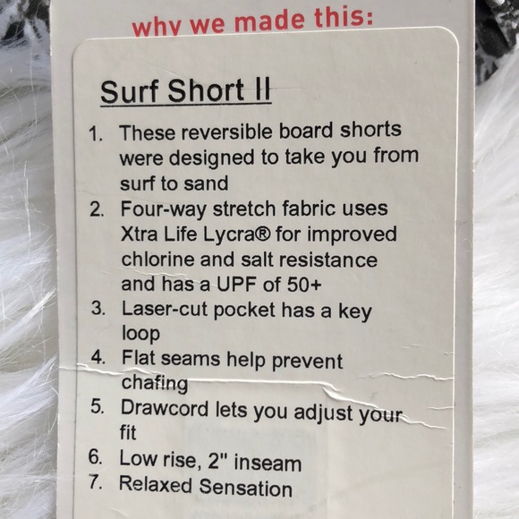 NWT REVERSIBLE LULULEMON  Surf Short - Picture 7 of 8